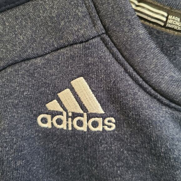Adidas Essential Crew Men's Navy Blue Climawarm Sweatshirt SZ S - Picture 4 of 12